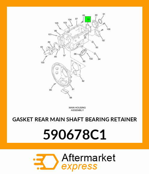 GASKET REAR MAIN SHAFT BEARING RETAINER 590678C1