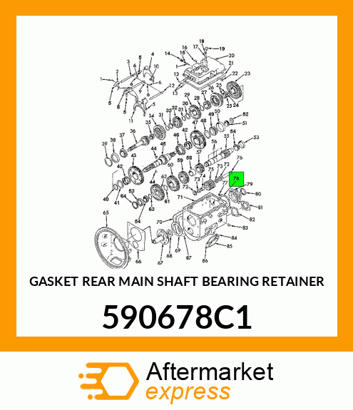 GASKET REAR MAIN SHAFT BEARING RETAINER 590678C1