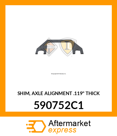 SHIM, AXLE ALIGNMENT .119" THICK 590752C1