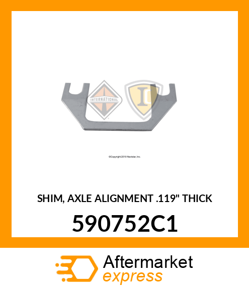 SHIM, AXLE ALIGNMENT .119" THICK 590752C1