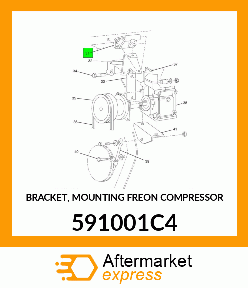 BRACKET, MOUNTING FREON COMPRESSOR 591001C4