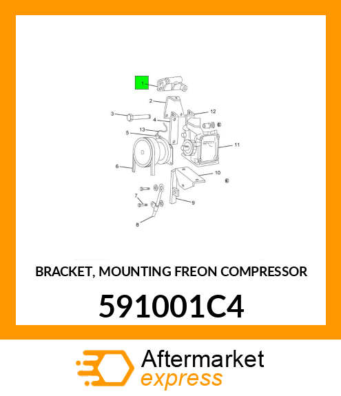 BRACKET, MOUNTING FREON COMPRESSOR 591001C4