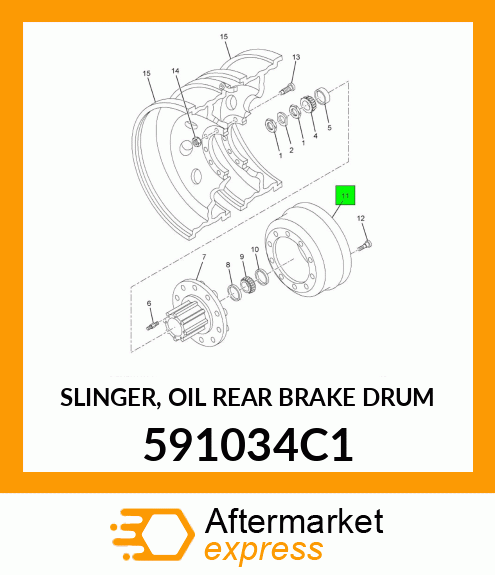 SLINGER, OIL REAR BRAKE DRUM 591034C1