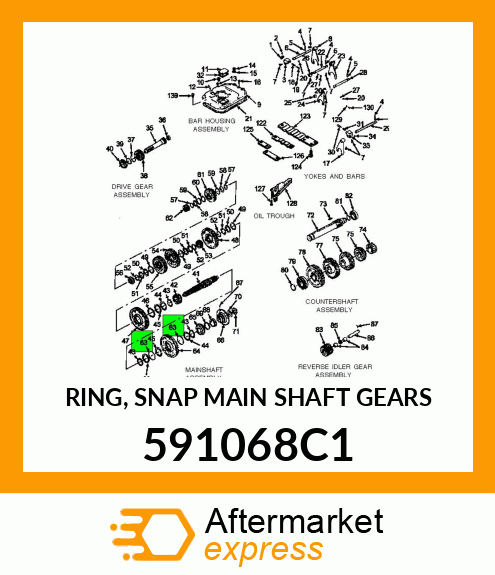 RING, SNAP MAIN SHAFT GEARS 591068C1