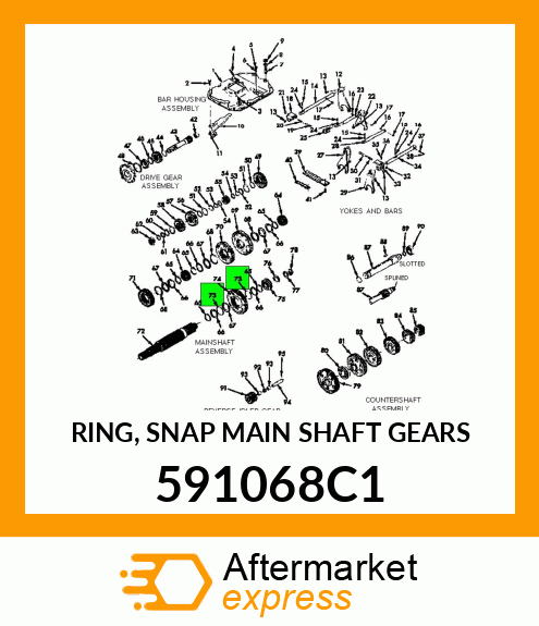 RING, SNAP MAIN SHAFT GEARS 591068C1