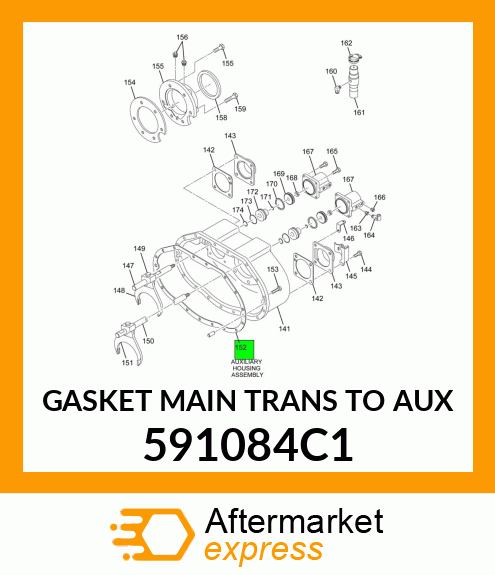 GASKET MAIN TRANS TO AUX 591084C1