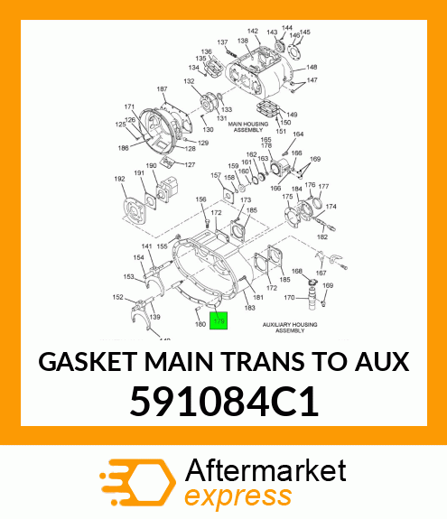 GASKET MAIN TRANS TO AUX 591084C1