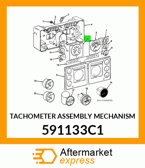 TACHOMETER ASSEMBLY MECHANISM 591133C1