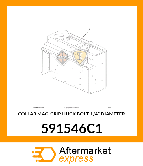 COLLAR MAG-GRIP HUCK BOLT 1/4" DIAMETER 591546C1