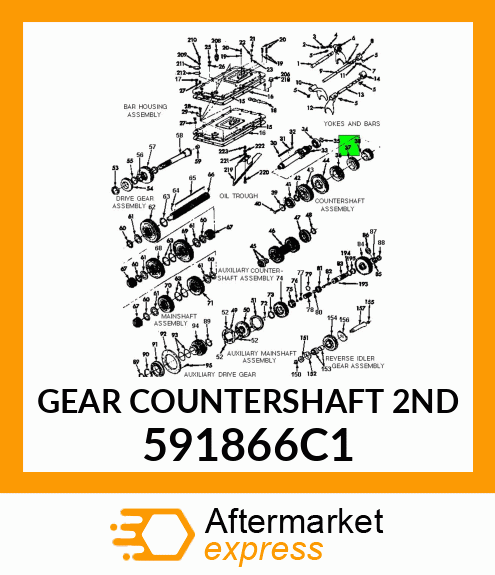 GEAR COUNTERSHAFT 2ND 591866C1