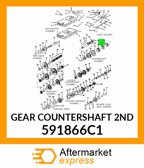 GEAR COUNTERSHAFT 2ND 591866C1