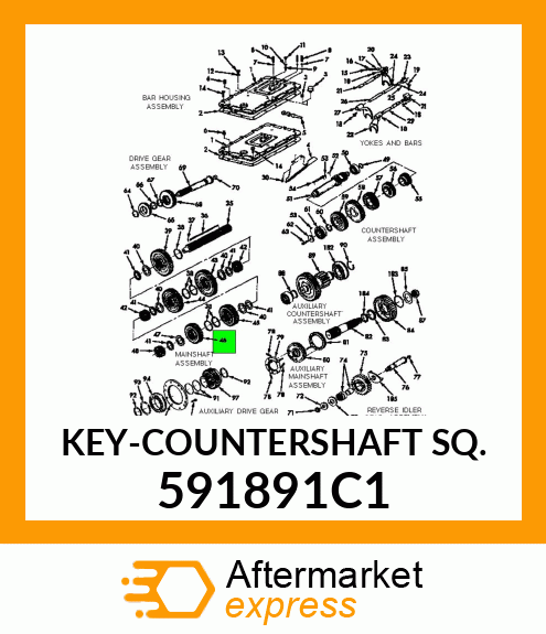 KEY-COUNTERSHAFT SQ. 591891C1