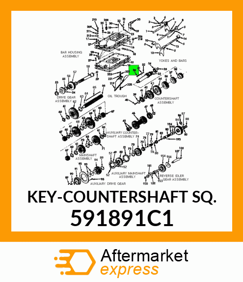 KEY-COUNTERSHAFT SQ. 591891C1