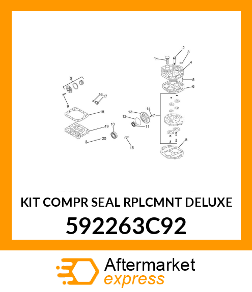KIT COMPR SEAL RPLCMNT DELUXE 592263C92