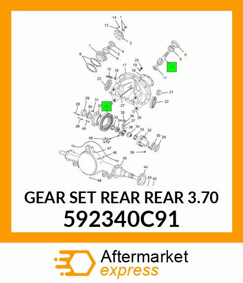 GEAR SET REAR REAR 3.70 592340C91