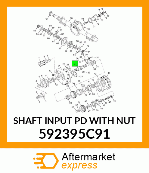 SHAFT INPUT PD WITH NUT 592395C91