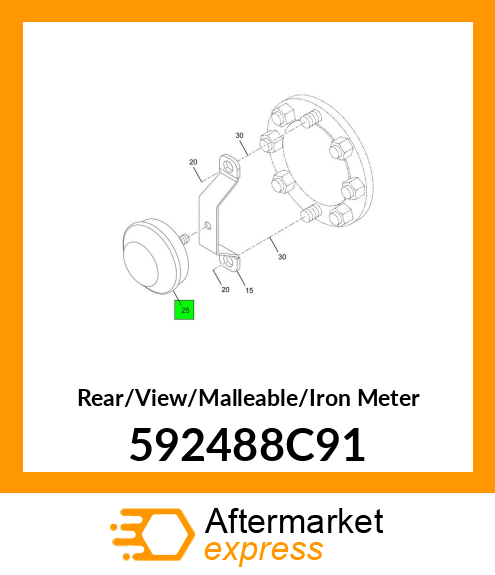 Rear/View/Malleable/Iron Meter 592488C91