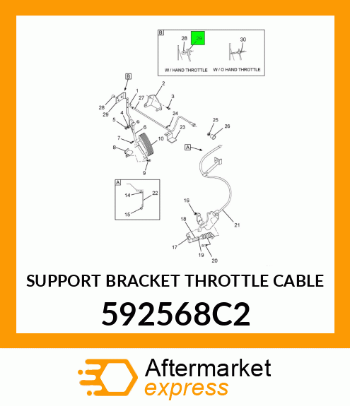 SUPPORT BRACKET THROTTLE CABLE 592568C2