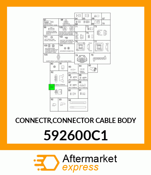 CONNECTR,CONNECTOR CABLE BODY 592600C1