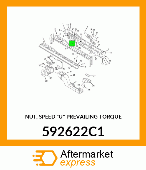 NUT, SPEED "U" PREVAILING TORQUE 592622C1