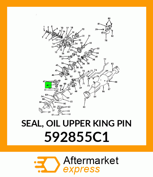 SEAL, OIL UPPER KING PIN 592855C1