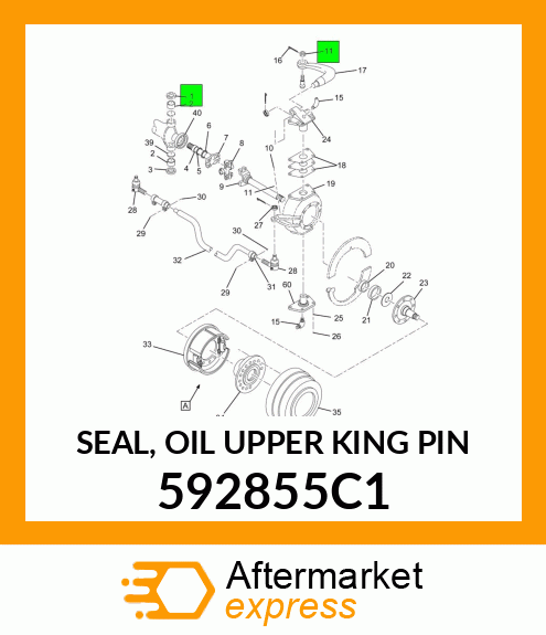 SEAL, OIL UPPER KING PIN 592855C1