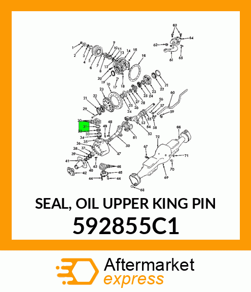 SEAL, OIL UPPER KING PIN 592855C1