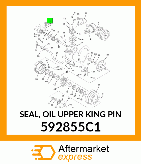 SEAL, OIL UPPER KING PIN 592855C1