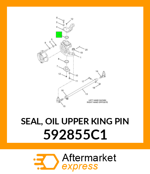 SEAL, OIL UPPER KING PIN 592855C1