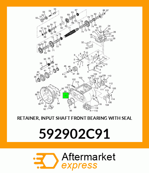 RETAINER, INPUT SHAFT FRONT BEARING WITH SEAL 592902C91