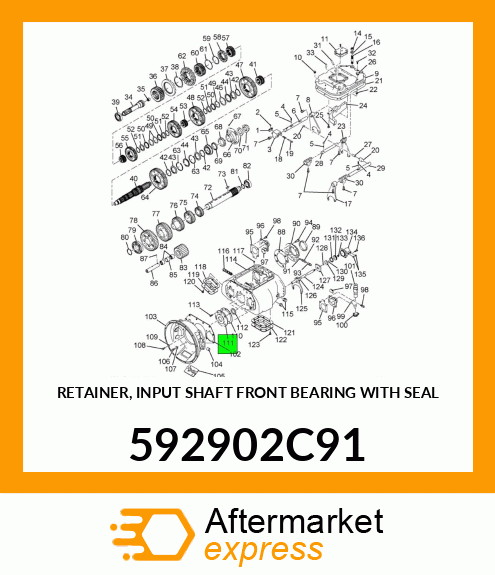 RETAINER, INPUT SHAFT FRONT BEARING WITH SEAL 592902C91