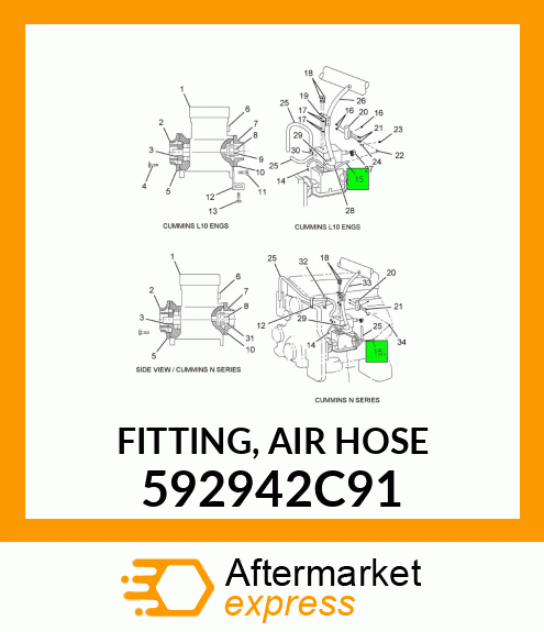 FITTING, AIR HOSE 592942C91