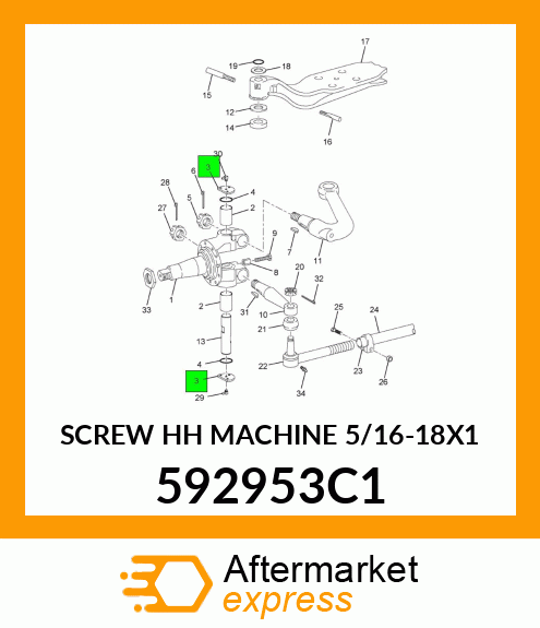 SCREW HH MACHINE 5/16-18X1" 592953C1