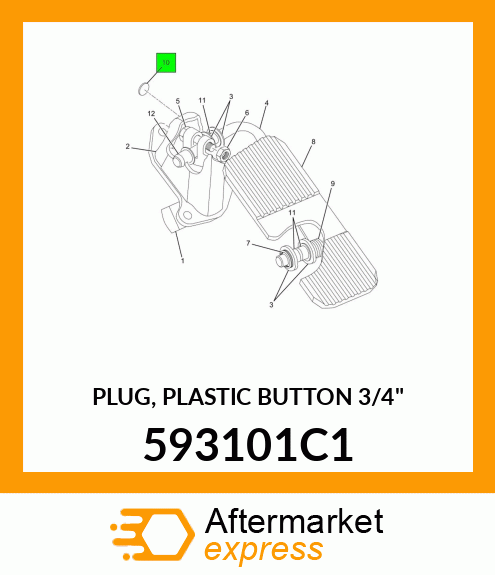 PLUG, PLASTIC BUTTON 3/4" 593101C1