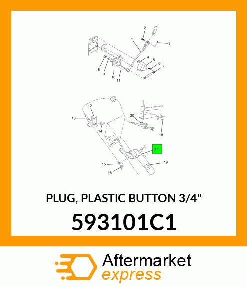 PLUG, PLASTIC BUTTON 3/4" 593101C1