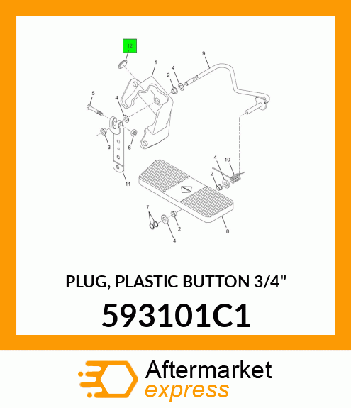 PLUG, PLASTIC BUTTON 3/4" 593101C1