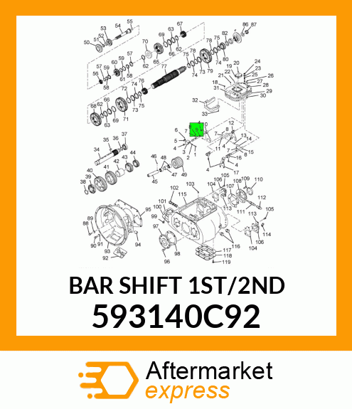 BAR SHIFT 1ST/2ND 593140C92