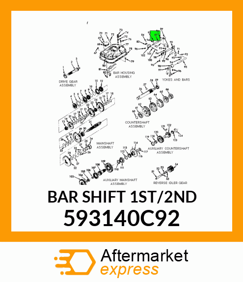 BAR SHIFT 1ST/2ND 593140C92