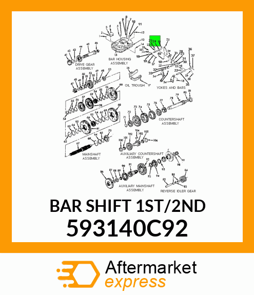 BAR SHIFT 1ST/2ND 593140C92