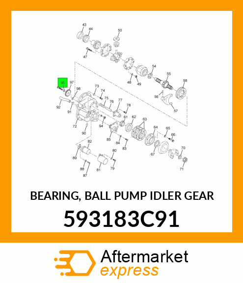 BEARING, BALL PUMP IDLER GEAR 593183C91