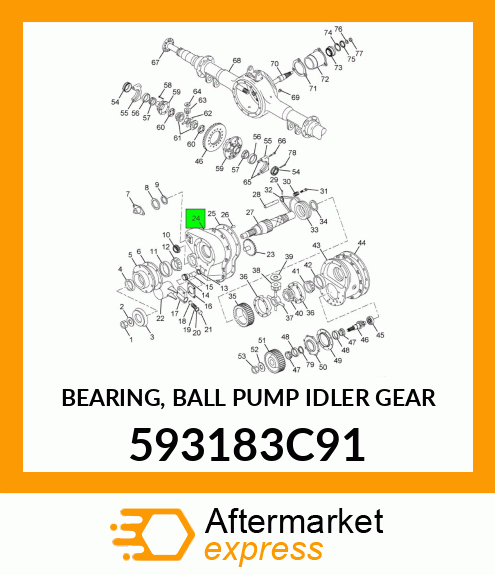 BEARING, BALL PUMP IDLER GEAR 593183C91