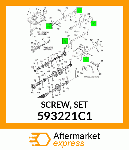 SCREW, SET 593221C1