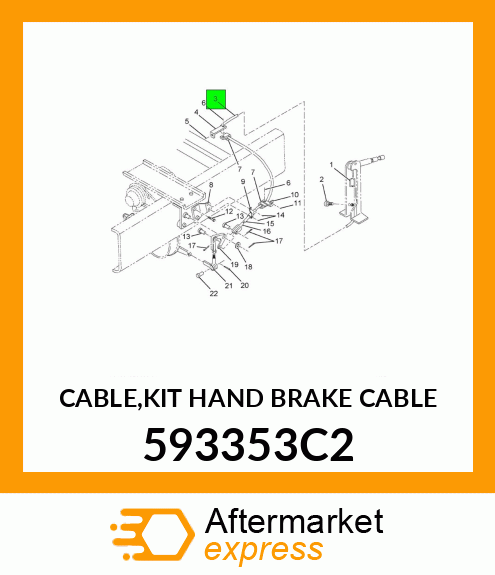 CABLE,KIT HAND BRAKE CABLE 593353C2