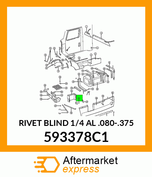 RIVET BLIND 1/4 AL .080-.375 593378C1