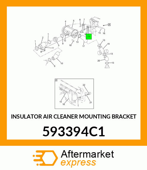 INSULATOR AIR CLEANER MOUNTING BRACKET 593394C1