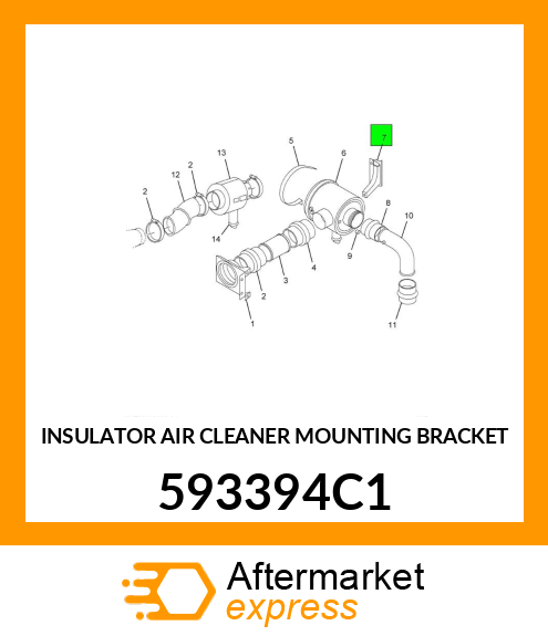 INSULATOR AIR CLEANER MOUNTING BRACKET 593394C1