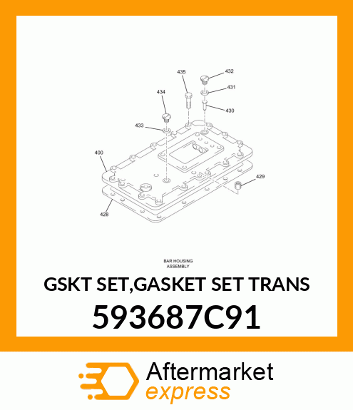 GSKT SET,GASKET SET TRANS 593687C91