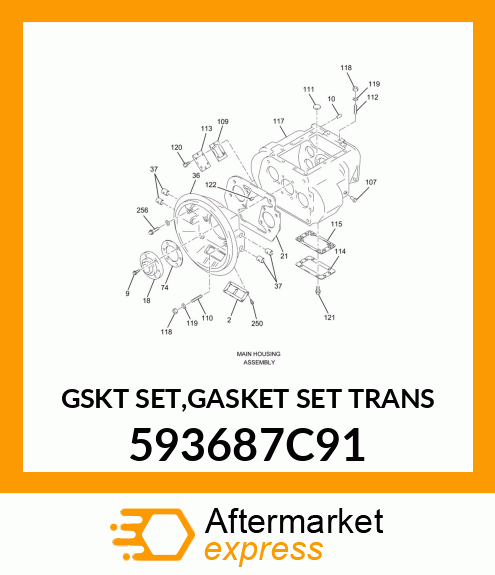 GSKT SET,GASKET SET TRANS 593687C91