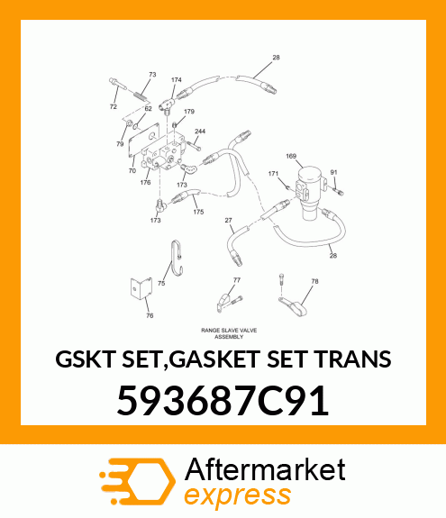 GSKT SET,GASKET SET TRANS 593687C91