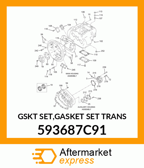 GSKT SET,GASKET SET TRANS 593687C91